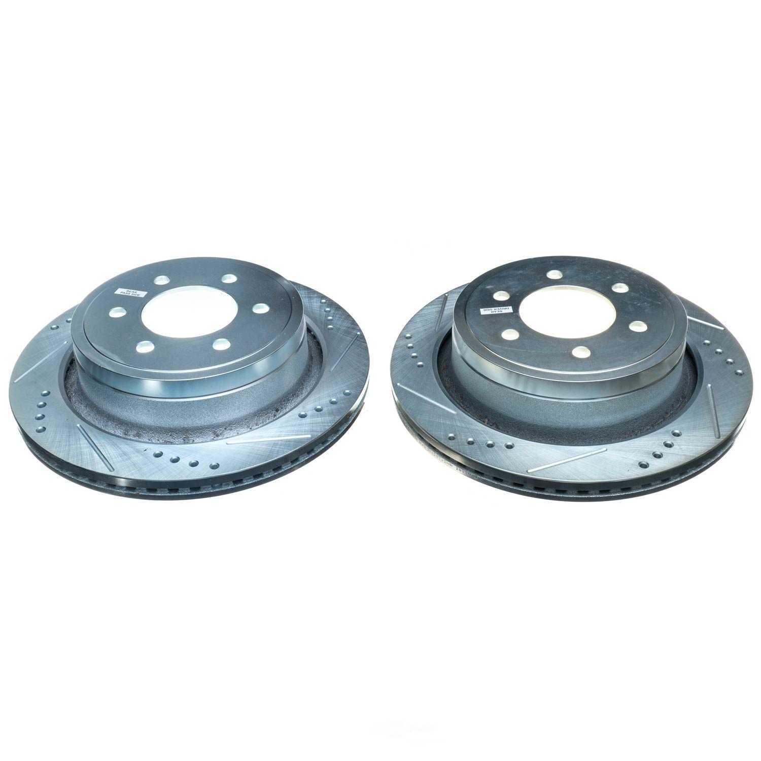 POWER STOP - Power Stop - Rear Drilled, Slotted and Zinc Plated Brake Rotor Pair - Co (Rear) - PWS AR85148XPR