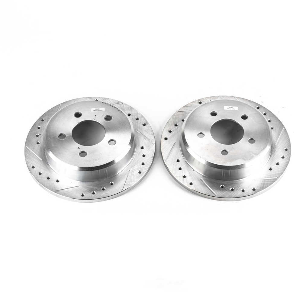 POWER STOP - Power Stop - Rear Drilled, Slotted and Zinc Plated Brake Rotor Pair - Co - PWS AR8552XPR