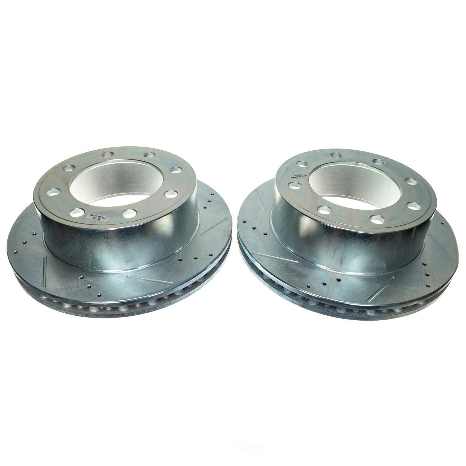 POWER STOP - Power Stop - Rear Drilled, Slotted and Zinc Plated Brake Rotor Pair - Co (Rear) - PWS AR8571XPR