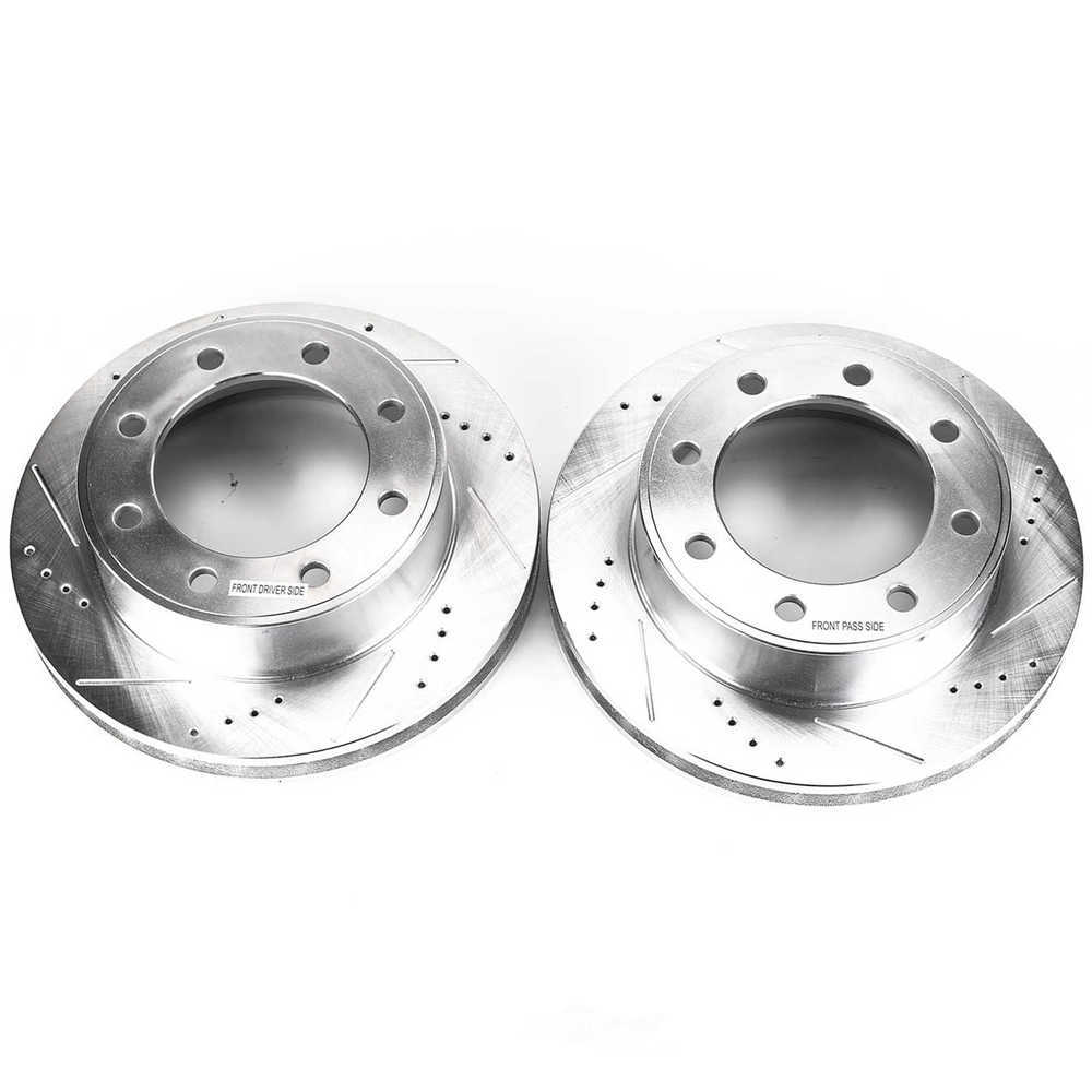POWER STOP - Power Stop - Front Drilled, Slotted and Zinc Plated Brake Rotor Pair - C (Front) - PWS AR8580XPR