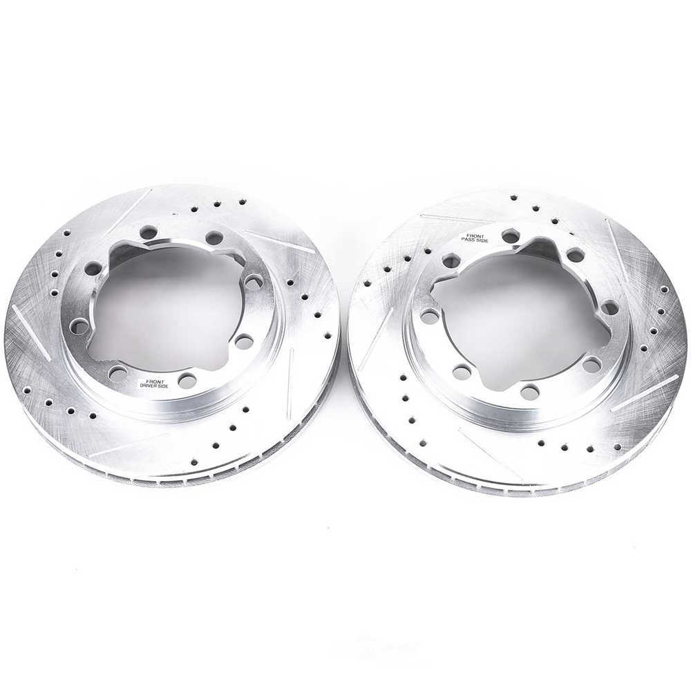 POWER STOP - Power Stop - Front Drilled, Slotted and Zinc Plated Brake Rotor Pair - C (Front) - PWS AR8626XPR