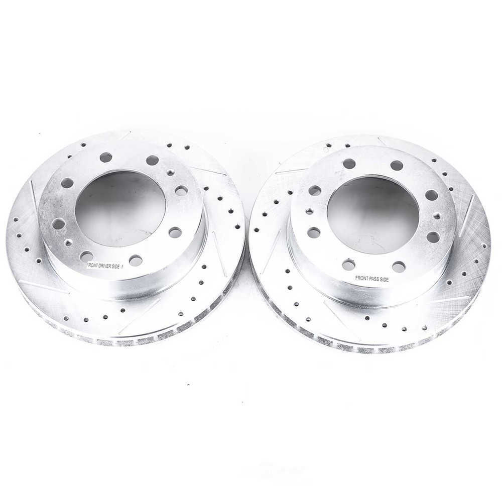 POWER STOP - Power Stop - Front Drilled, Slotted and Zinc Plated Brake Rotor Pair - C (Front) - PWS AR8642XPR