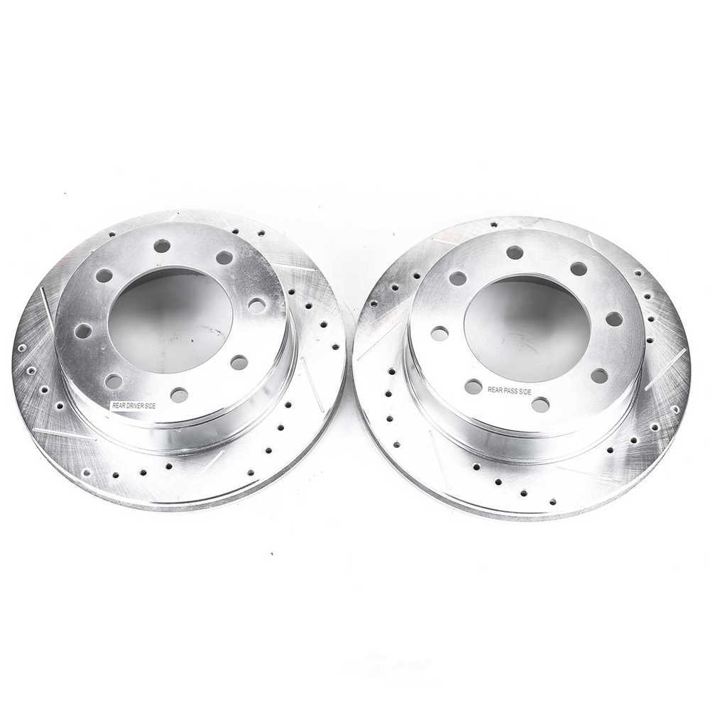 POWER STOP - Power Stop - Rear Drilled, Slotted and Zinc Plated Brake Rotor Pair - Co (Rear) - PWS AR8643XPR