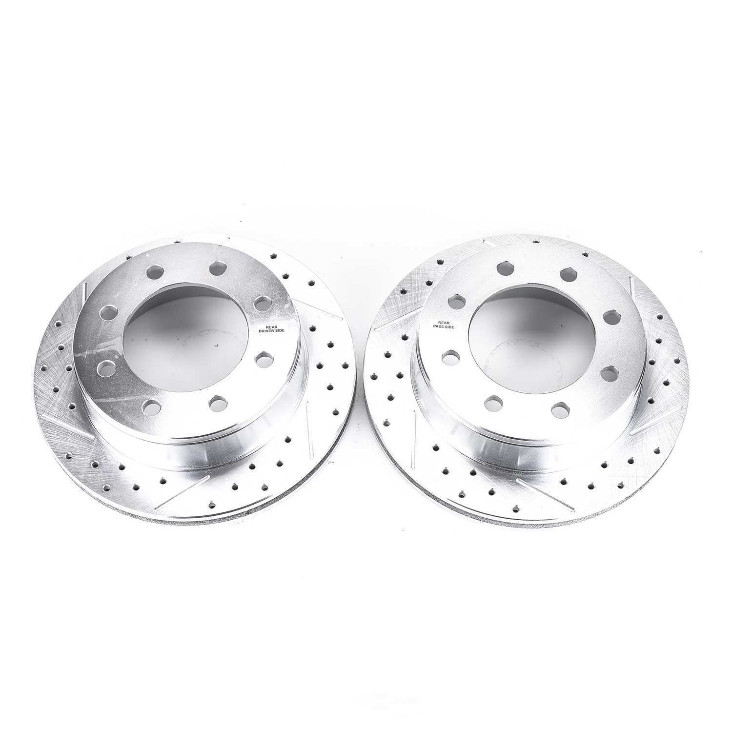POWER STOP - Power Stop - Rear Drilled, Slotted and Zinc Plated Brake Rotor Pair - Co (Rear) - PWS AR8644XPR