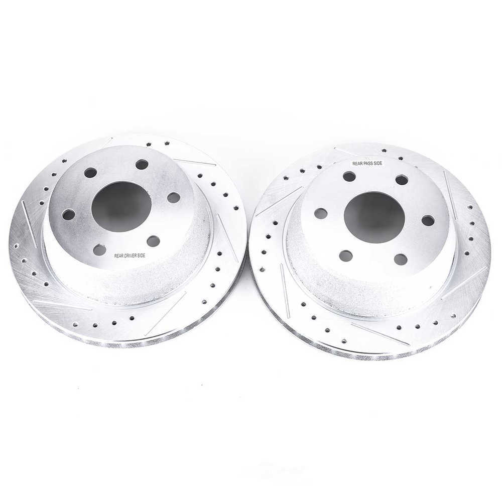 POWER STOP - Power Stop - Rear Drilled, Slotted and Zinc Plated Brake Rotor Pair - Co (Rear) - PWS AR8645XPR
