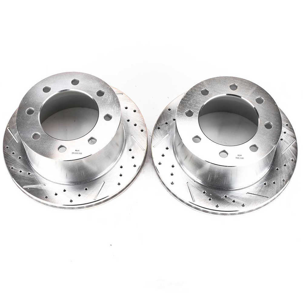 POWER STOP - Power Stop - Rear Drilled, Slotted and Zinc Plated Brake Rotor Pair - Co (Rear) - PWS AR8646XPR