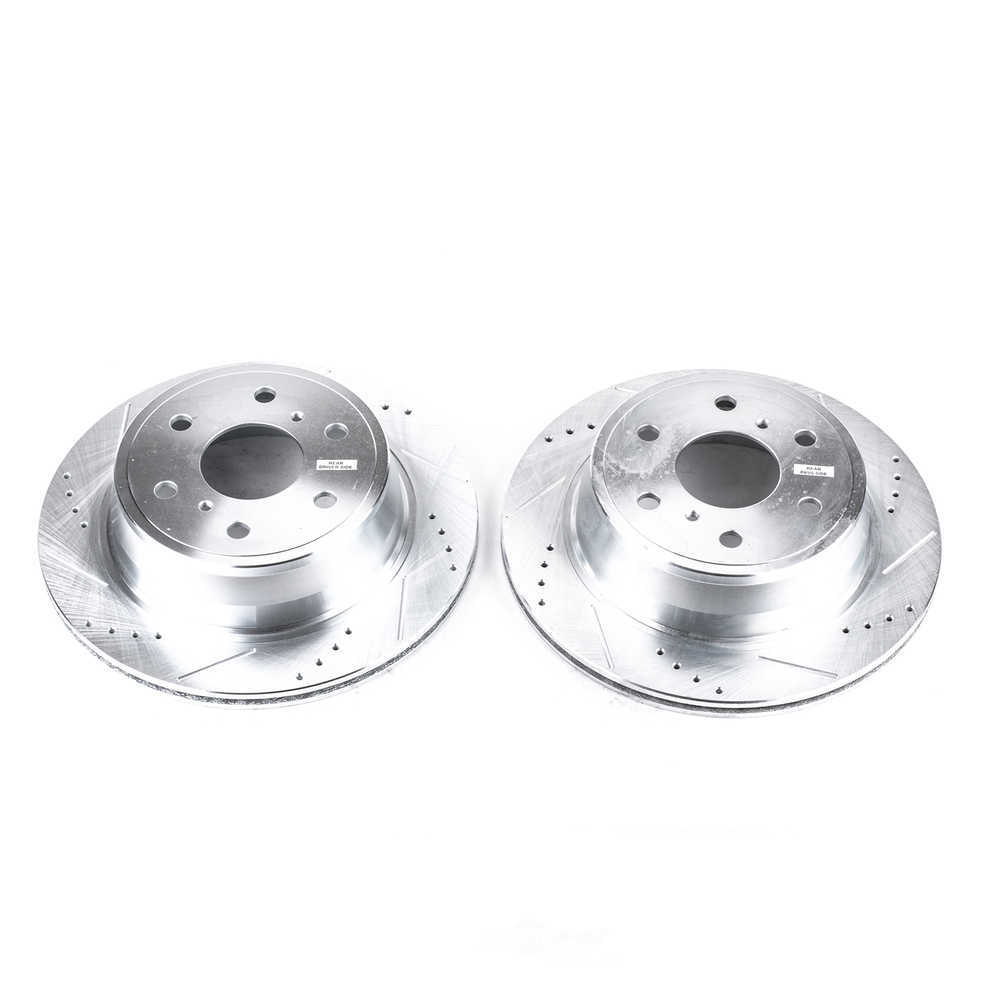 POWER STOP - Power Stop - Rear Drilled, Slotted and Zinc Plated Brake Rotor Pair - Co (Rear) - PWS AR8658XPR