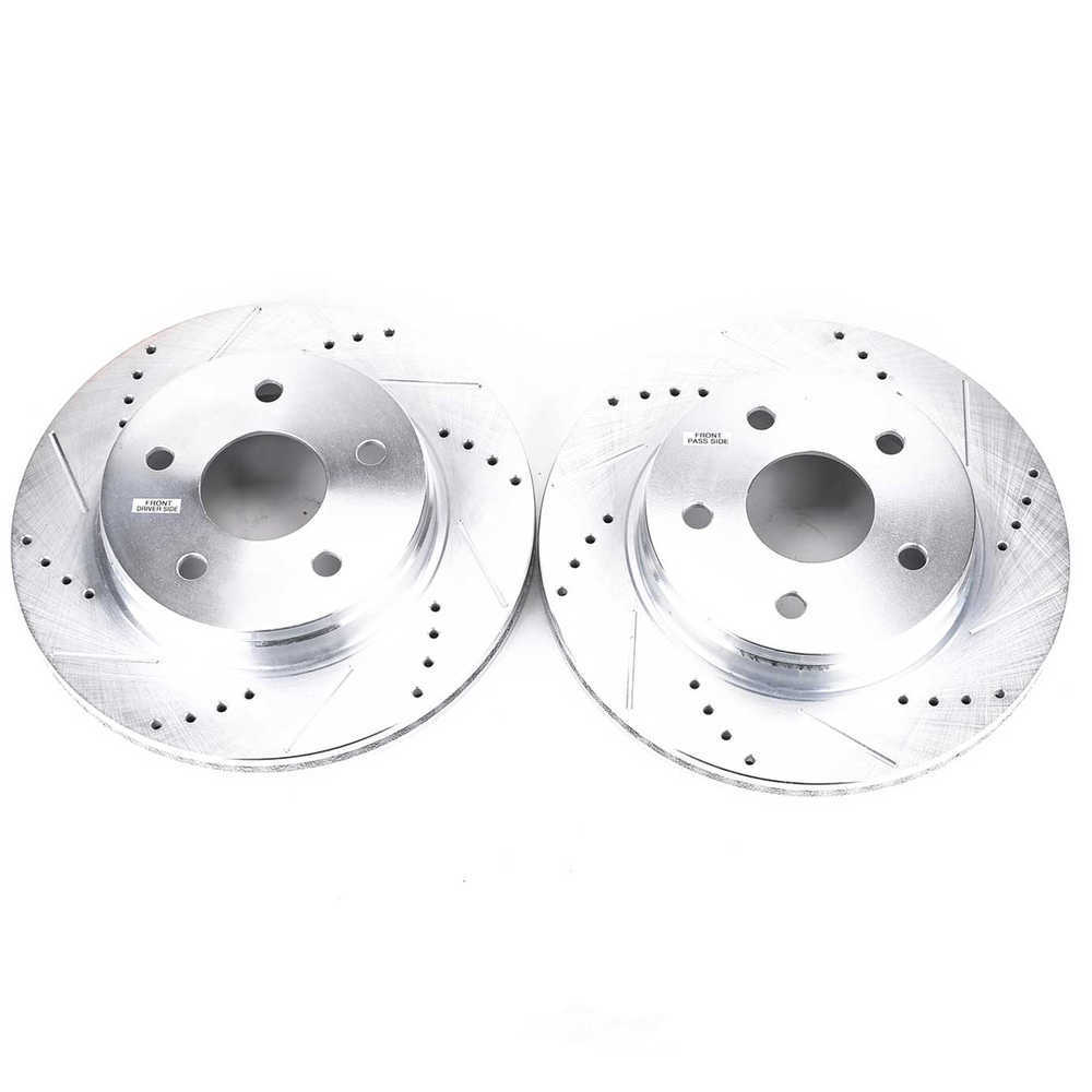 POWER STOP - Power Stop - Front Drilled, Slotted and Zinc Plated Brake Rotor Pair - C (Front) - PWS AR8750XPR