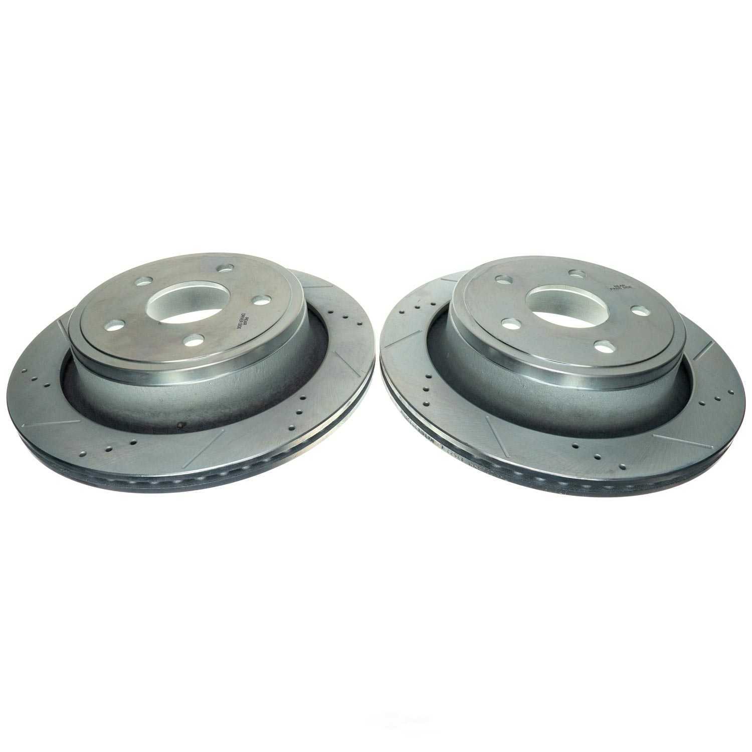 POWER STOP - Power Stop - Rear Drilled, Slotted and Zinc Plated Brake Rotor Pair - Co (Rear) - PWS AR8752XPR