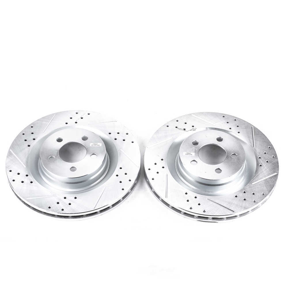 POWER STOP - Power Stop - Front Drilled, Slotted and Zinc Plated Brake Rotor Pair - C (Front) - PWS AR8773XPR