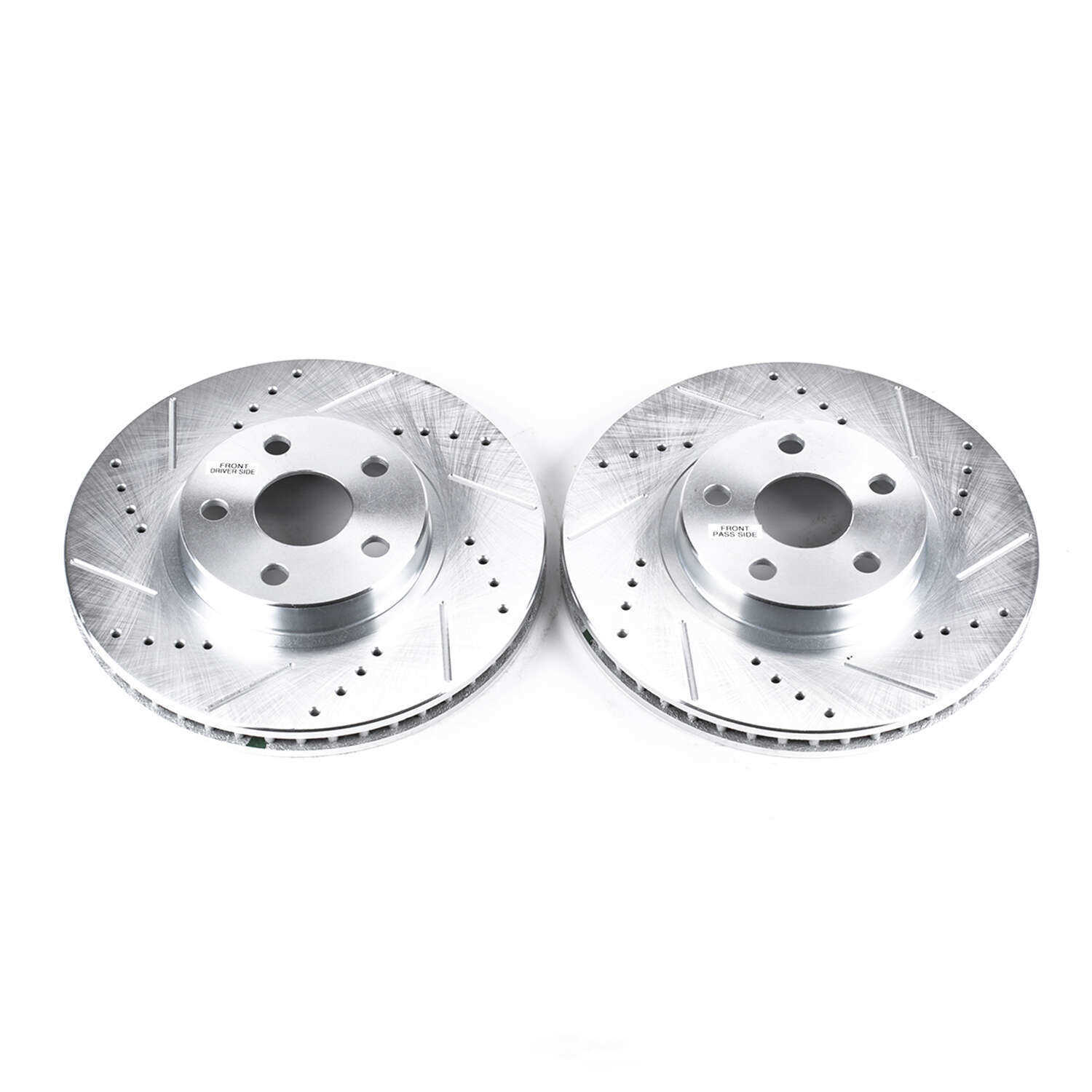 POWER STOP - Power Stop - Front Drilled, Slotted and Zinc Plated Brake Rotor Pair - C - PWS JBR931XPR