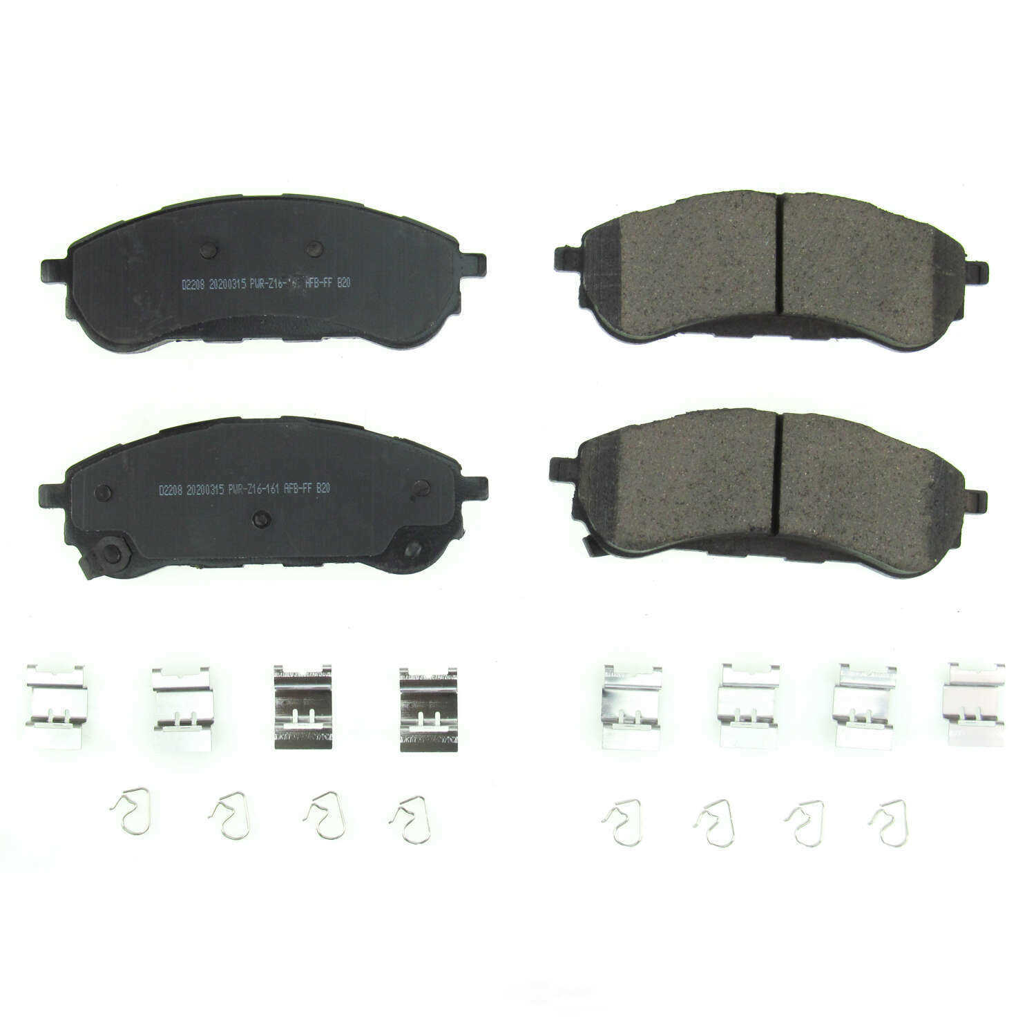 POWER STOP - Power Stop - Rear Z17 Low-Dust Ceramic Brake Pads with Hardware - PWS 17-2208