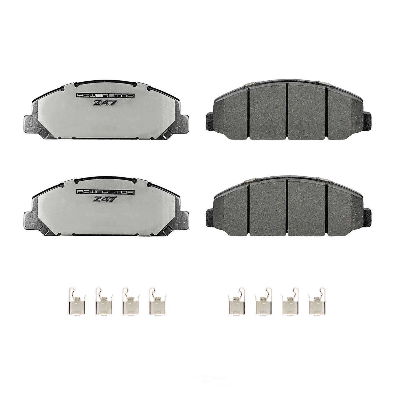 POWER STOP - Power Stop - Z47 MD and Fleet Carbon-Fiber Semi-Met Brake Pads with Hard - PWS Z47-827
