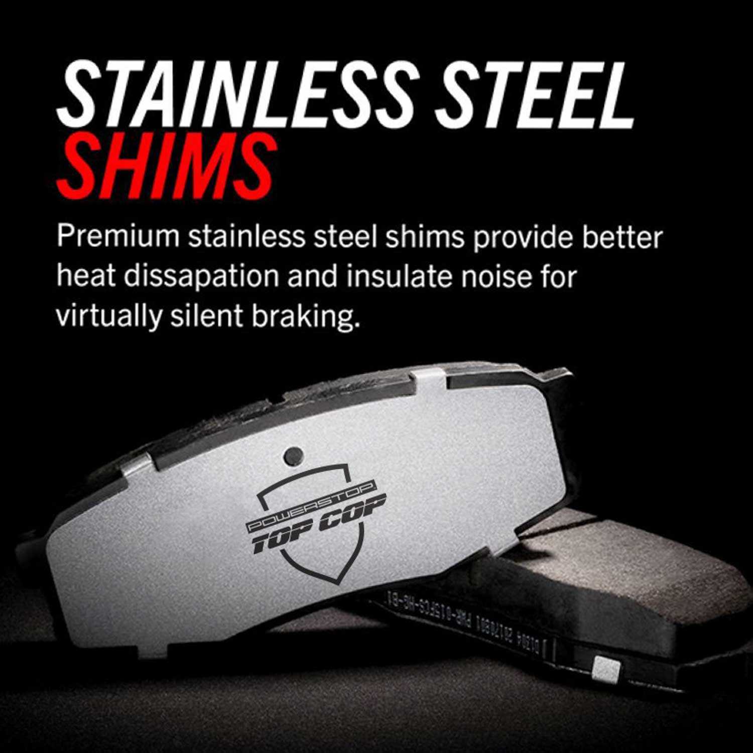 POWER STOP - Power Stop - Rear Z37 Top-Cop Carbon-Fiber Ceramic Brake Pads - PWS Z37-2174