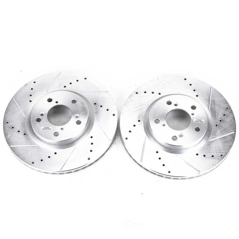 POWER STOP - Power Stop - Front Drilled, Slotted and Zinc Plated Brake Rotor Pair - C (Front) - PWS JBR1171XPR