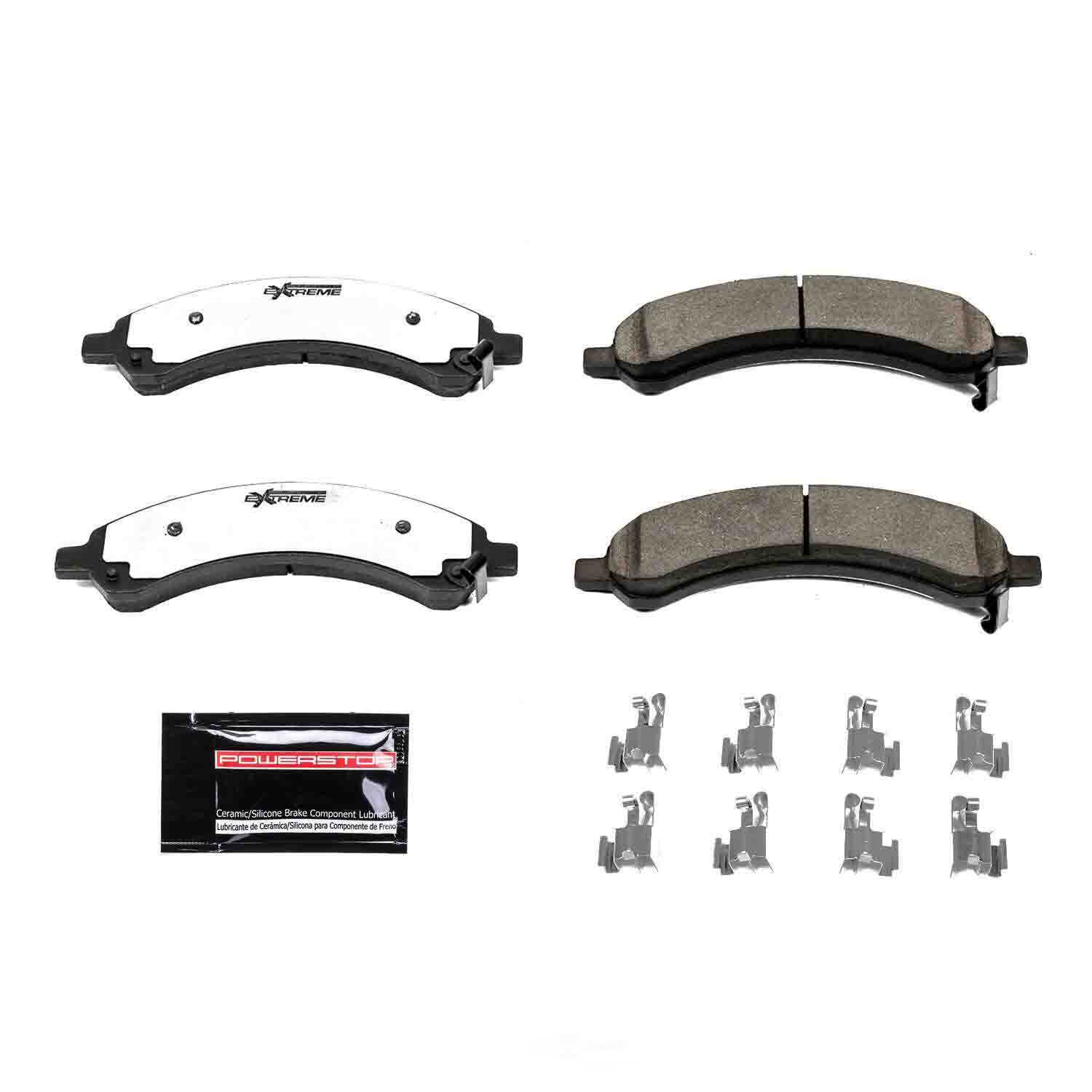 POWER STOP - Z36 Truck and Tow Carbon Fiber-Ceramic Brake Pads with Hardware - PWS Z36-989
