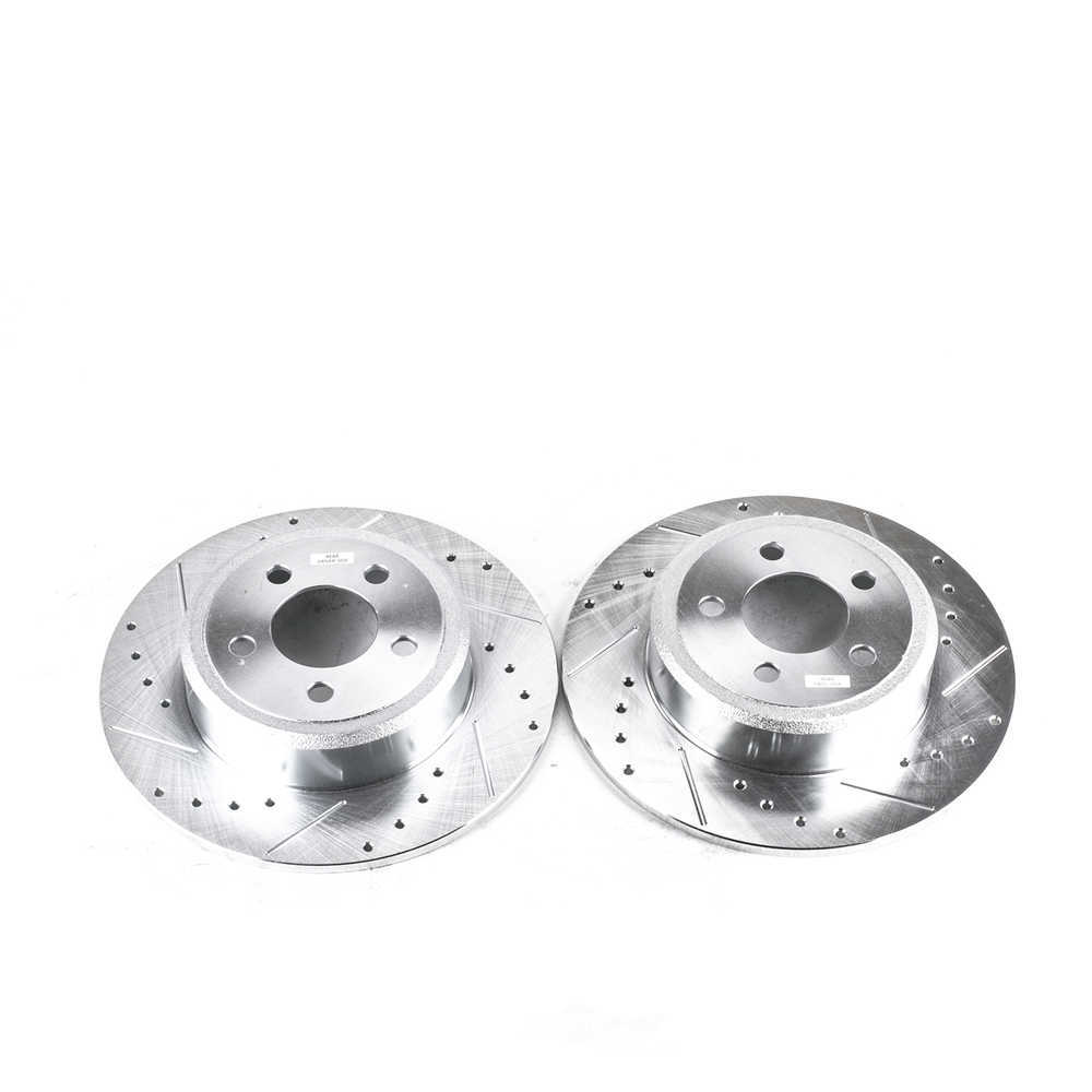 POWER STOP - Power Stop - Rear Drilled, Slotted and Zinc Plated Brake Rotor Pair - Co - PWS AR8361XPR