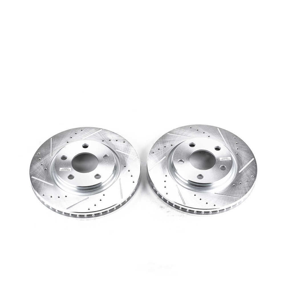 POWER STOP - Power Stop - Front Drilled, Slotted and Zinc Plated Brake Rotor Pair - C (Front) - PWS AR8280XPR