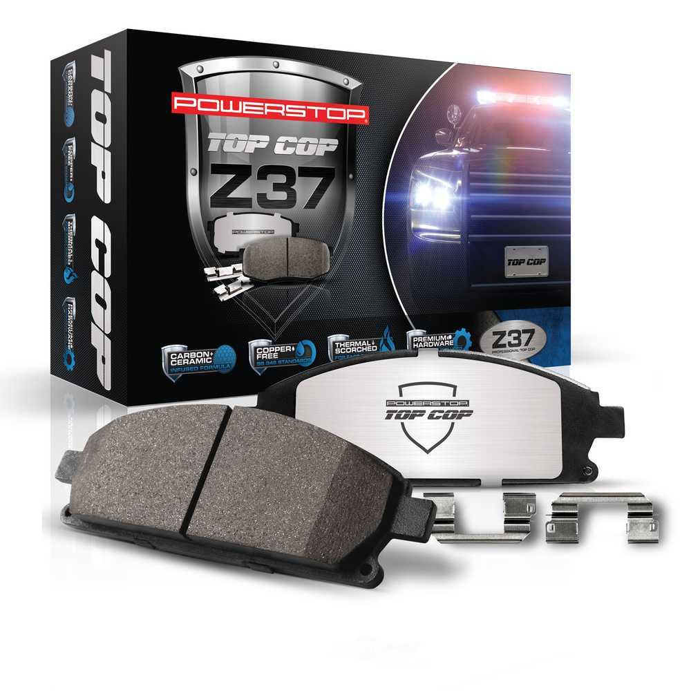 POWER STOP - Power Stop - Rear Z37 Top-Cop Carbon-Fiber Ceramic Brake Pads - PWS Z37-2174