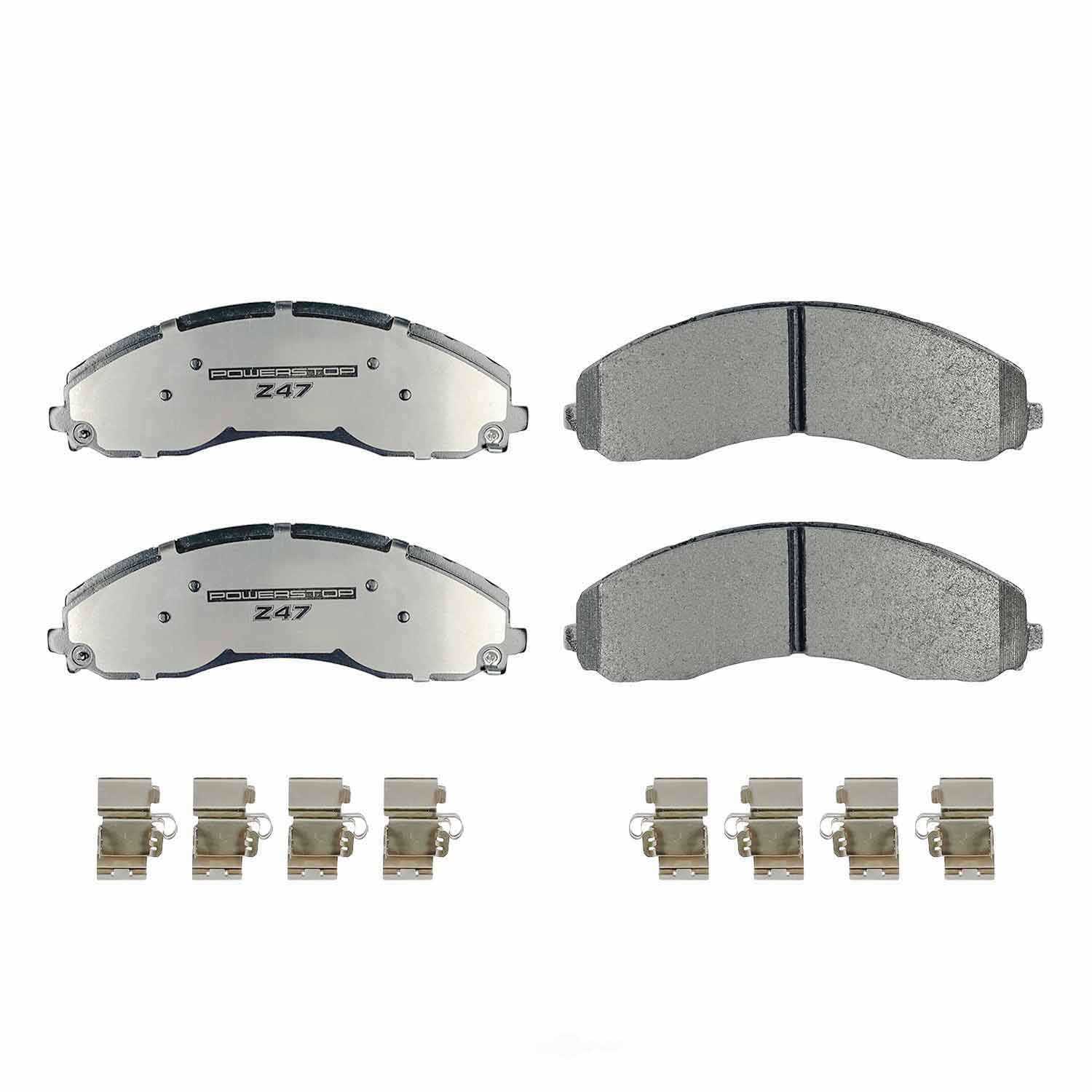POWER STOP - Power Stop - Z47 MD and Fleet Carbon-Fiber Semi-Met Brake Pads with Hard - PWS Z47-2018