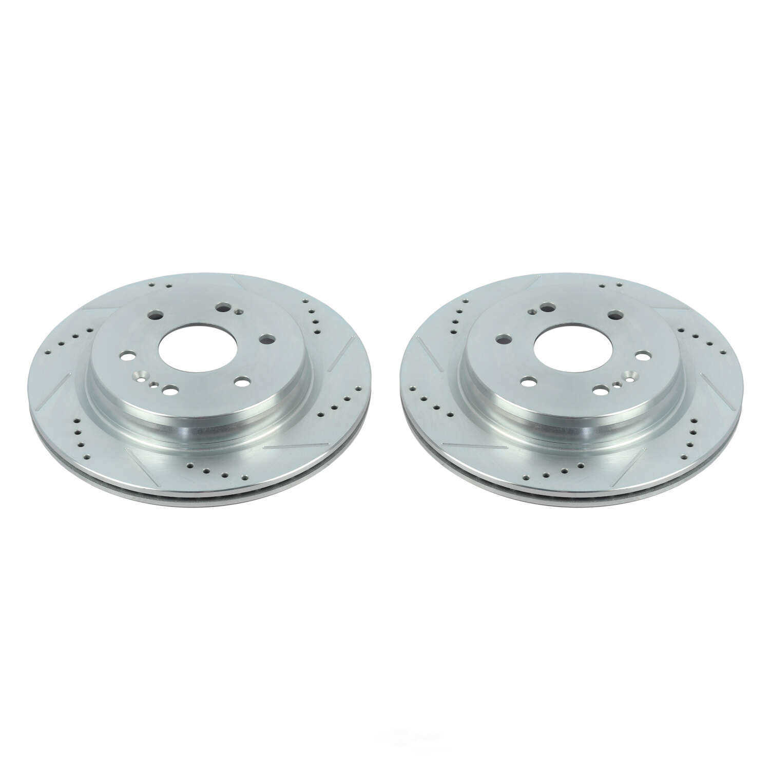 POWER STOP - Power Stop - Rear Drilled, Slotted and Zinc Plated Brake Rotor Pair - Co - PWS AR84104XPR