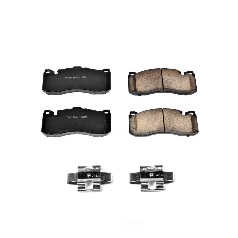 POWER STOP - Power Stop - Front Z17 Low-Dust Ceramic Brake Pads with Hardware (Front) - PWS 17-1371