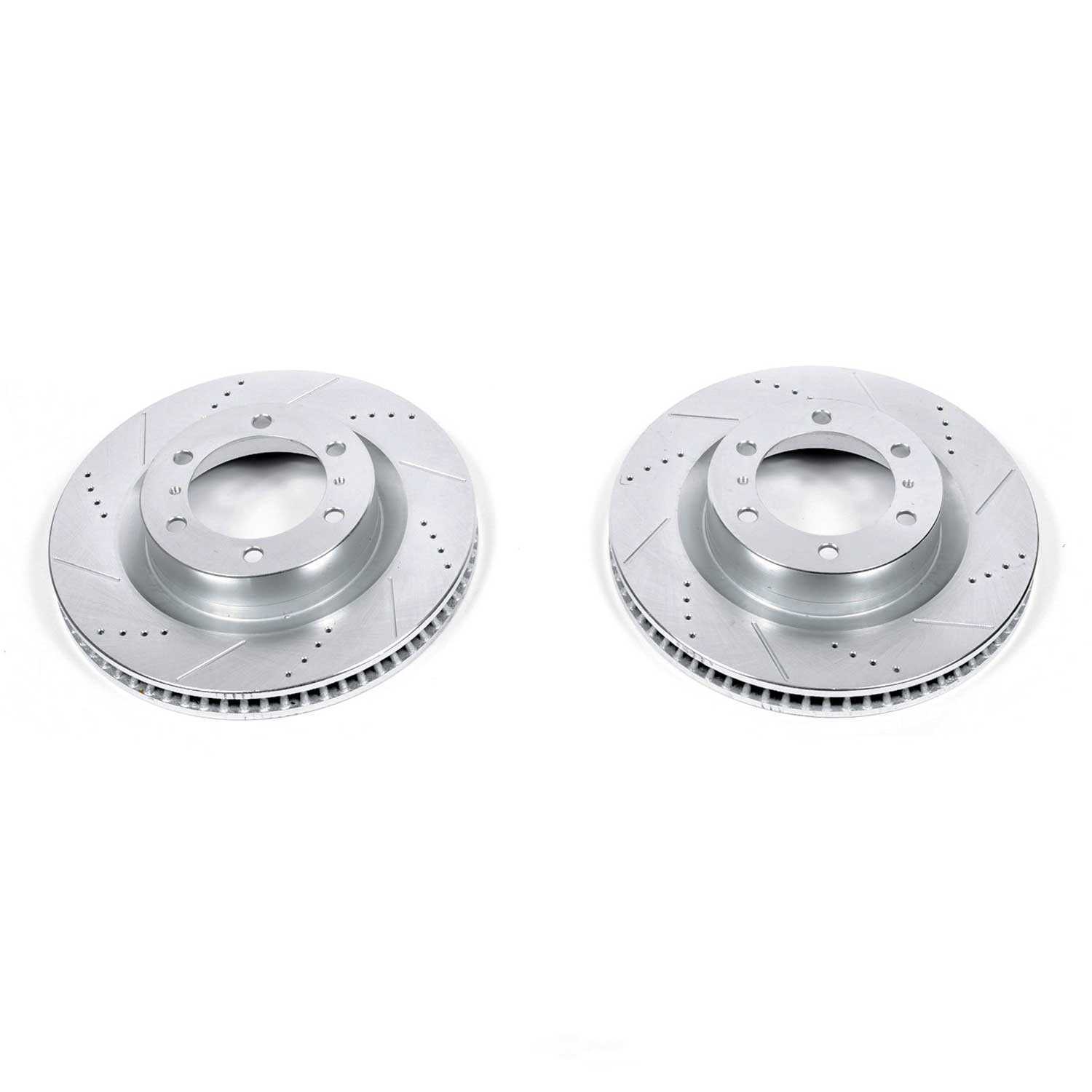POWER STOP - Power Stop - Front Drilled, Slotted and Zinc Plated Brake Rotor Pair - C - PWS JBR1395XPR