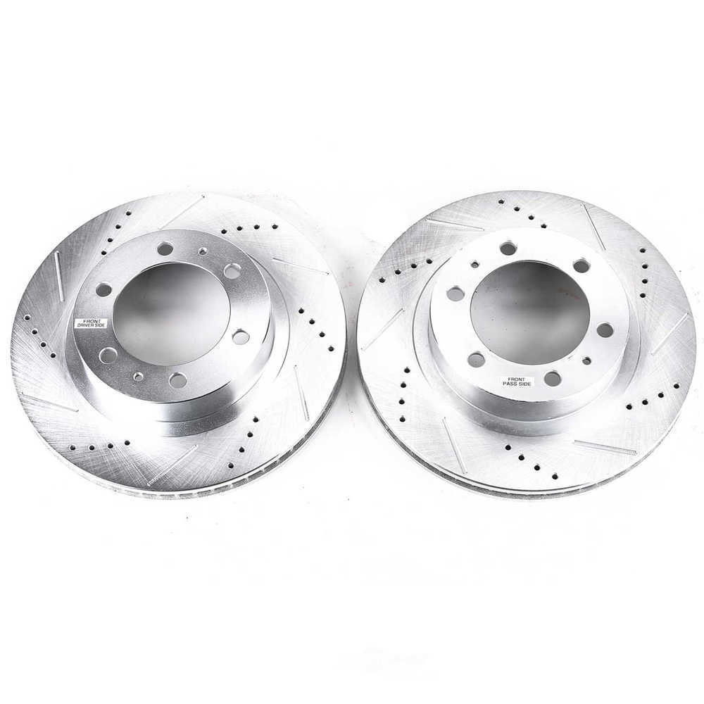 POWER STOP - Power Stop - Front Drilled, Slotted and Zinc Plated Brake Rotor Pair - C - PWS JBR1121XPR