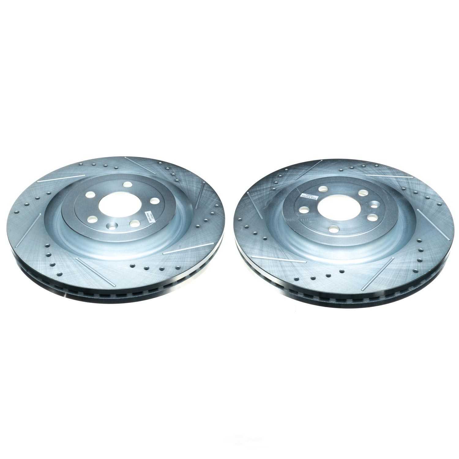 POWER STOP - Power Stop - Front Drilled, Slotted and Zinc Plated Brake Rotor Pair - C - PWS AR85141XPR