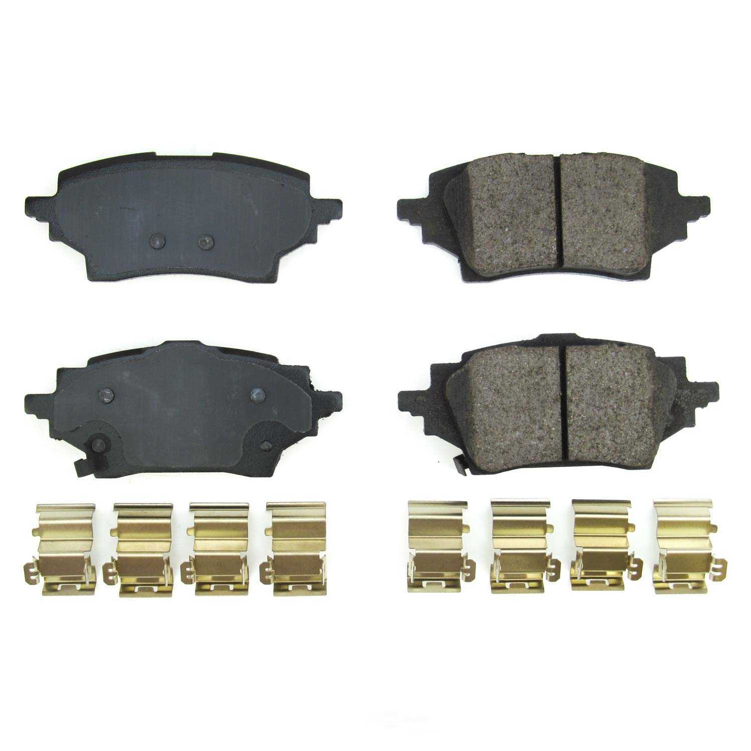 POWER STOP - Power Stop - Rear Z17 Low-Dust Ceramic Brake Pads with Hardware - PWS 17-2202