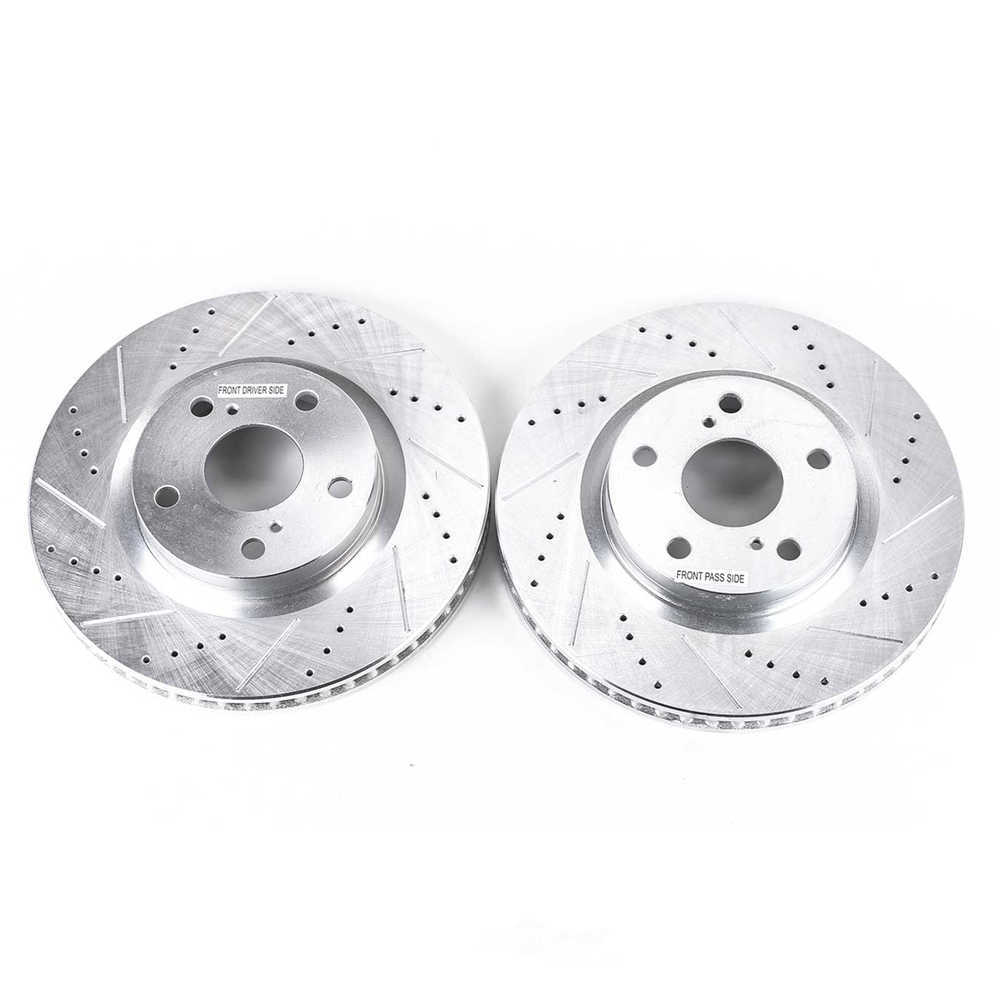 POWER STOP - Power Stop - Front Drilled, Slotted and Zinc Plated Brake Rotor Pair - C (Front) - PWS JBR1127XPR