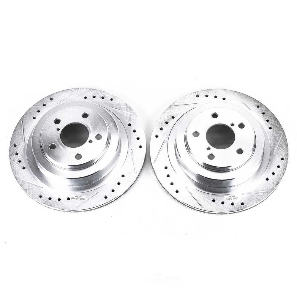 Slotted and Zinc Plated Brake Rotor Pair Rear Disc Brake Rotor Set-Rear Drilled