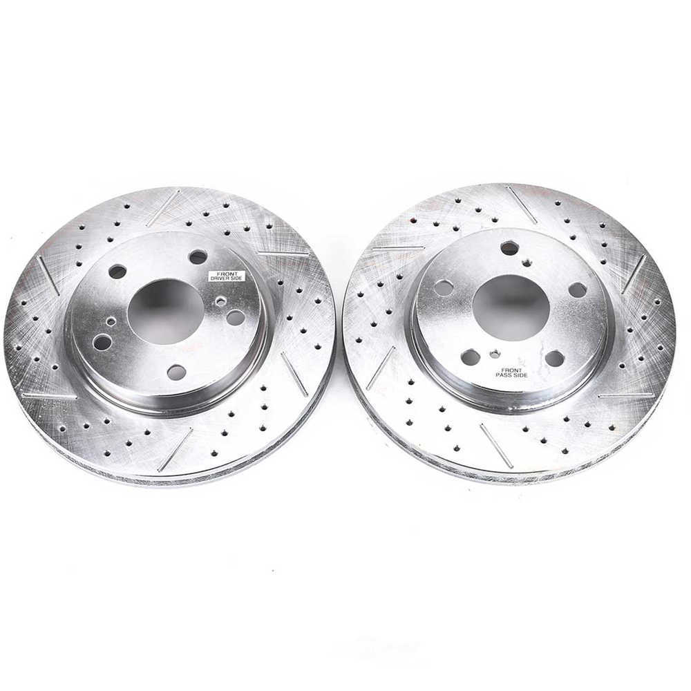 POWER STOP - Power Stop - Front Drilled, Slotted and Zinc Plated Brake Rotor Pair - C (Front) - PWS JBR1303XPR