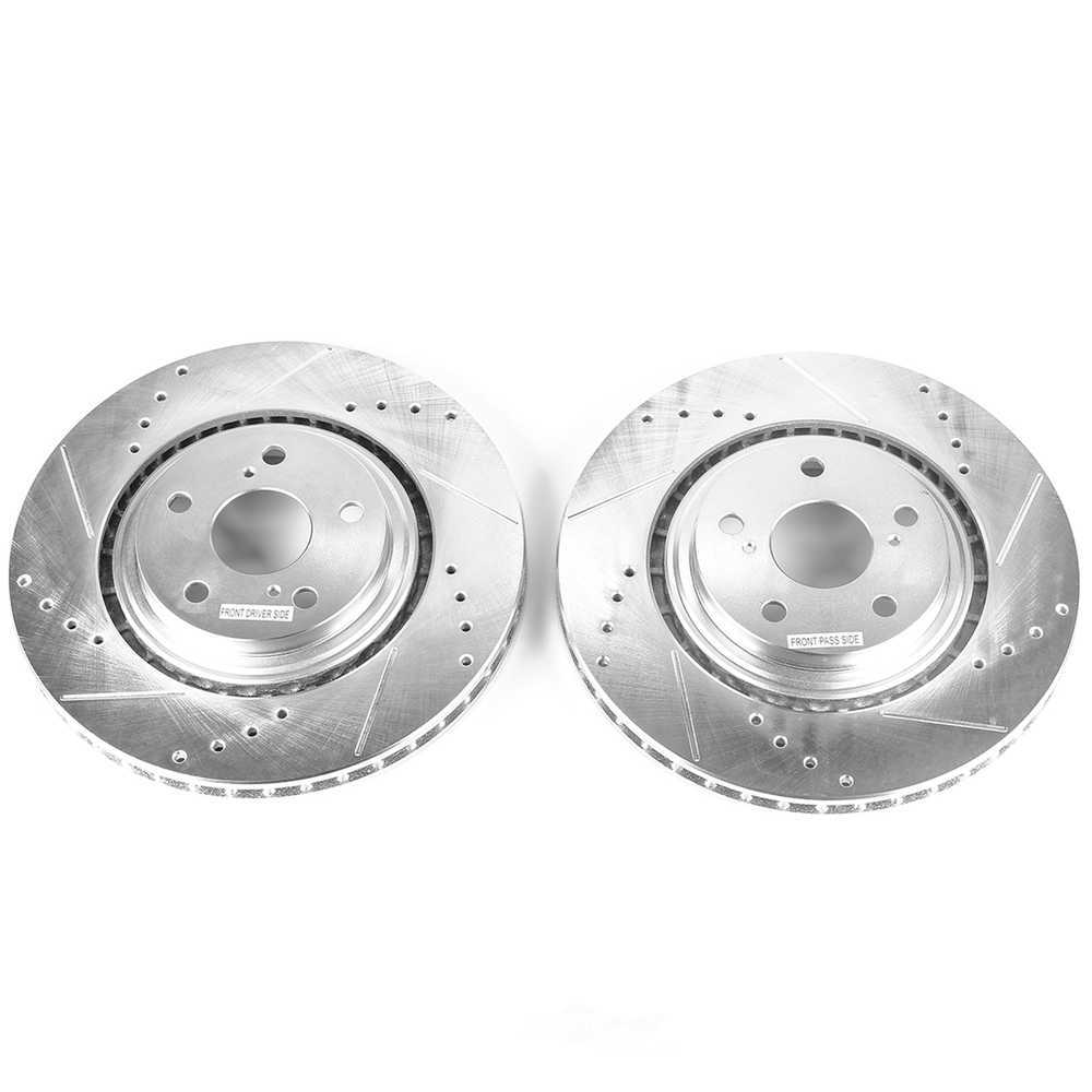 POWER STOP - Power Stop - Front Drilled, Slotted and Zinc Plated Brake Rotor Pair - C (Front) - PWS JBR1310XPR