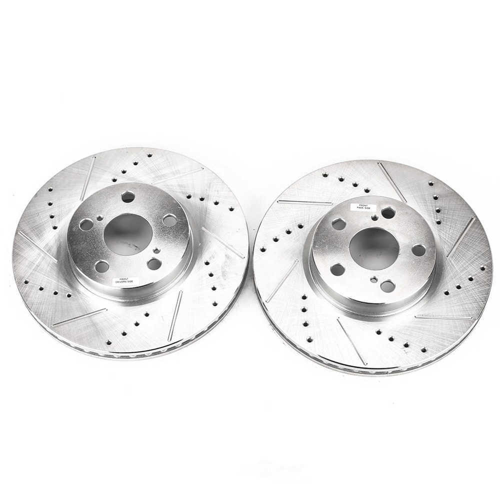 POWER STOP - Power Stop - Front Drilled, Slotted and Zinc Plated Brake Rotor Pair - C (Front) - PWS JBR1311XPR
