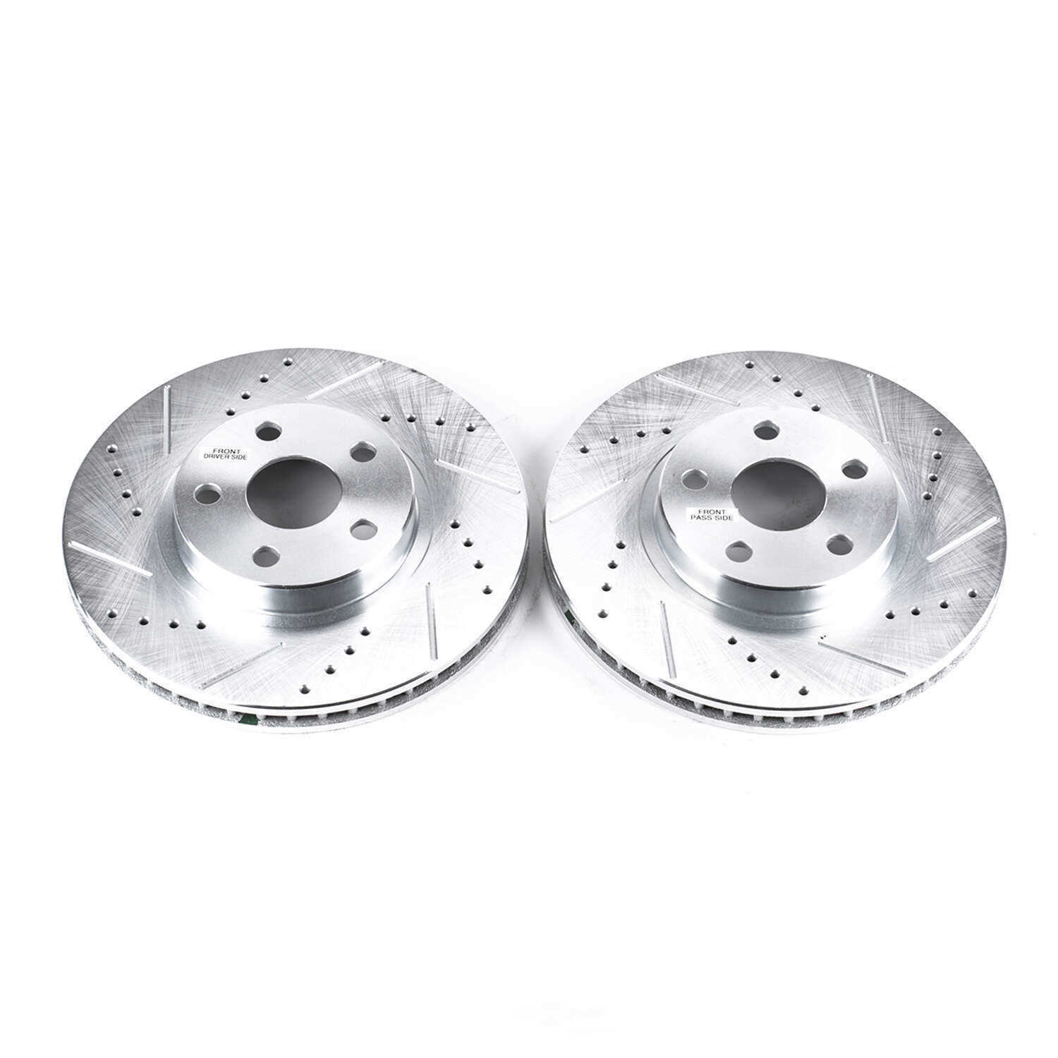 POWER STOP - Power Stop - Front Drilled, Slotted and Zinc Plated Brake Rotor Pair - C (Front) - PWS JBR931XPR