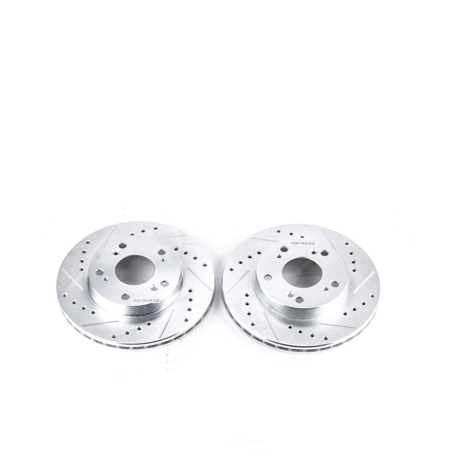 POWER STOP - Power Stop - Front Drilled, Slotted and Zinc Plated Brake Rotor Pair - C - PWS JBR962XPR