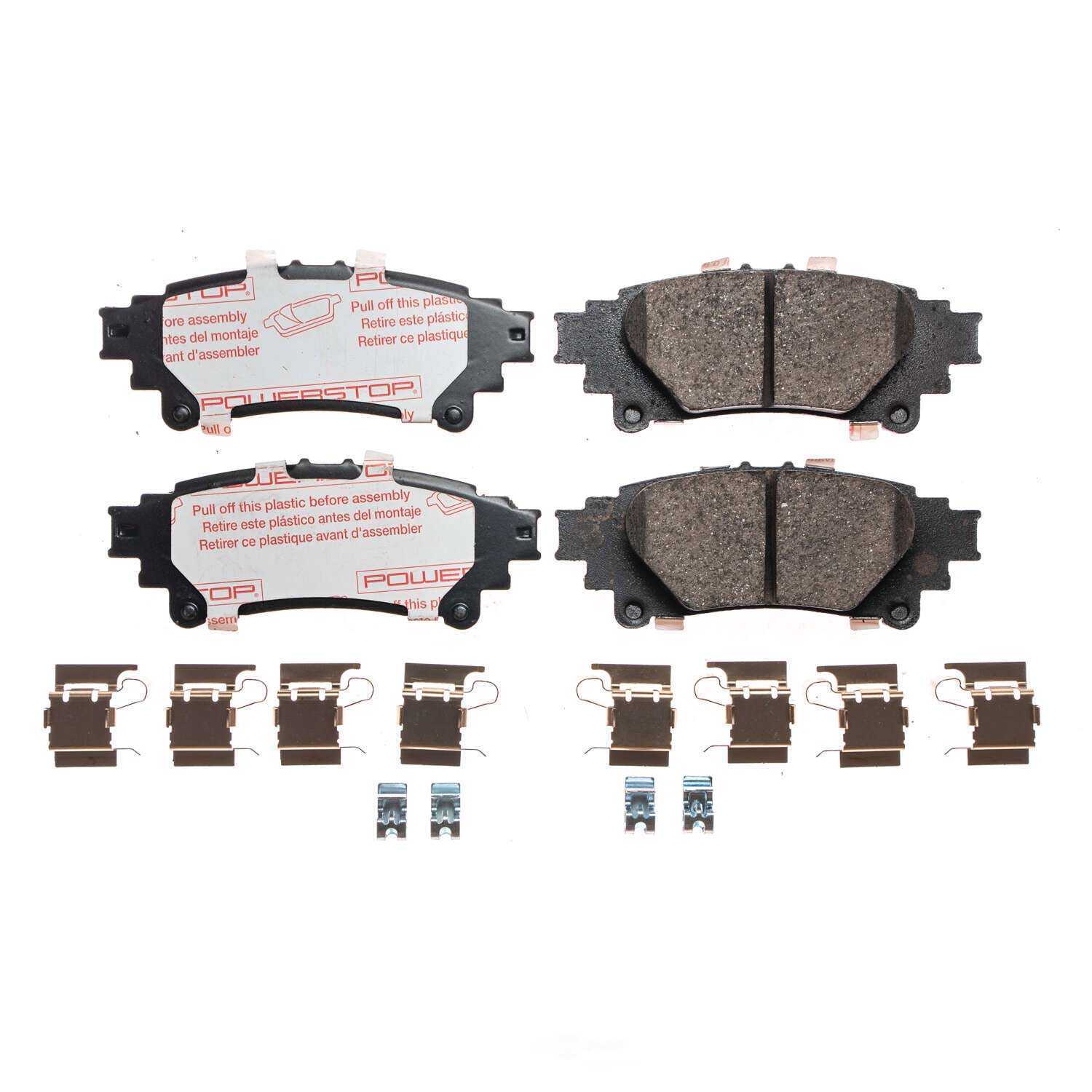 POWER STOP - Power Stop - Rear Next Gen Carbon Fiber-Ceramic Brake Pads with Hardware (Rear) - PWS NXT-1391A