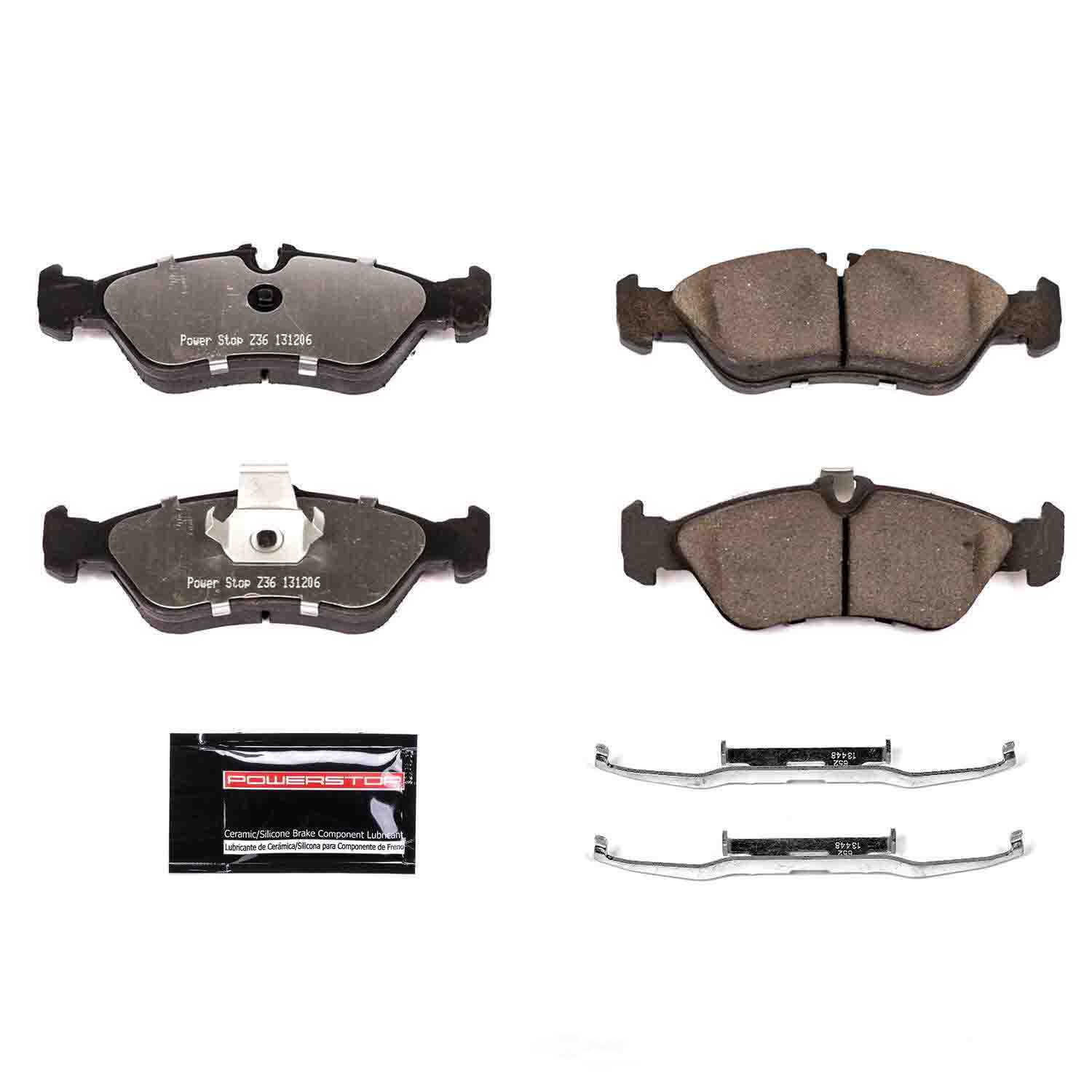 POWER STOP - Power Stop - Rear Z36 Truck and SUV Carbon-Fiber Ceramic Brake Pads with (Rear) - PWS Z36-1229