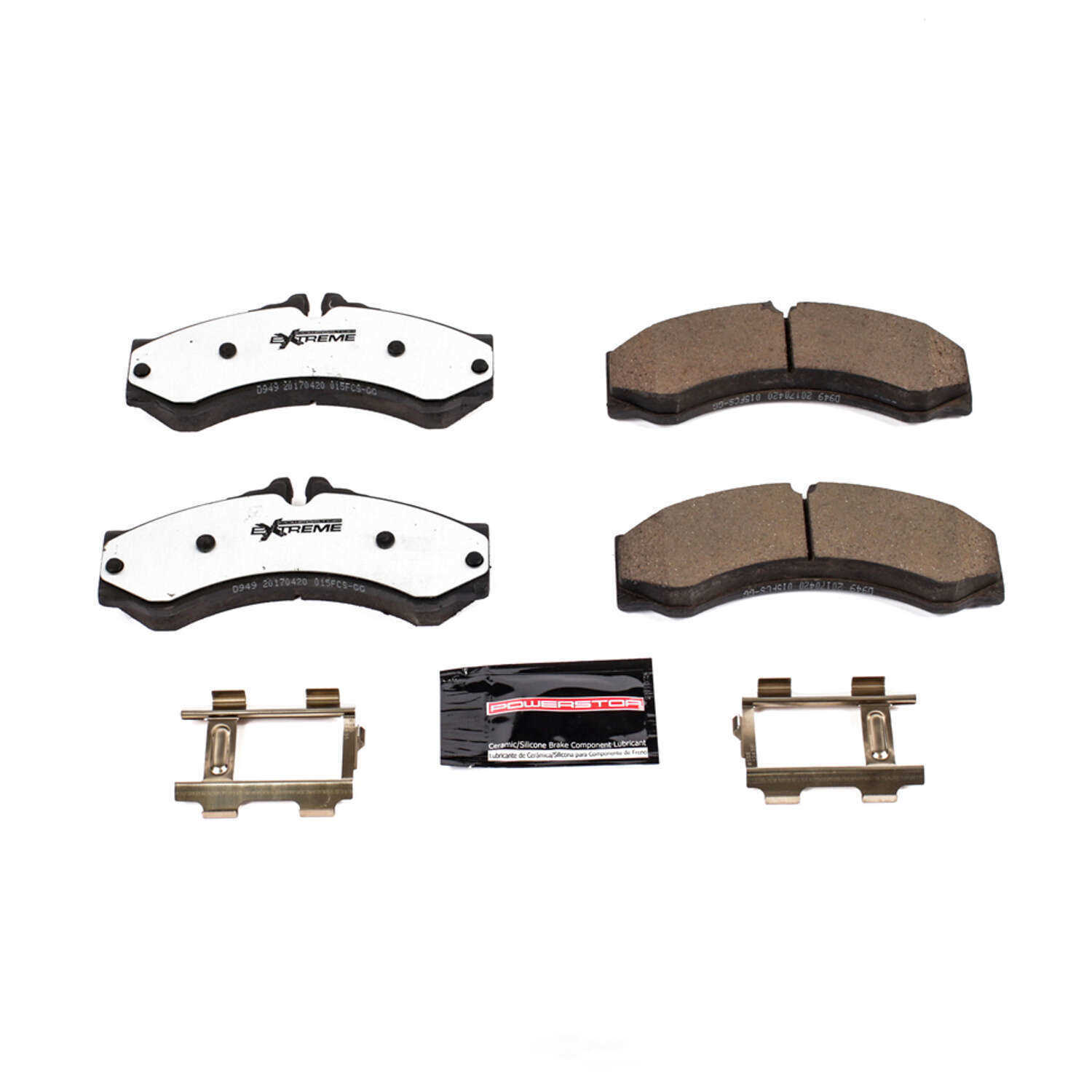 POWER STOP - Z36 Truck and Tow Carbon Fiber-Ceramic Brake Pads with Hardware - PWS Z36-949B