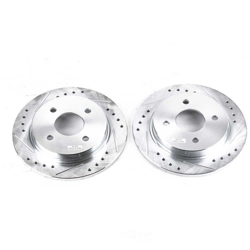 POWER STOP XPR - Evolution Performance Drilled, Slotted & Plated Brake Rotor Pair - PWX AR8163XPR
