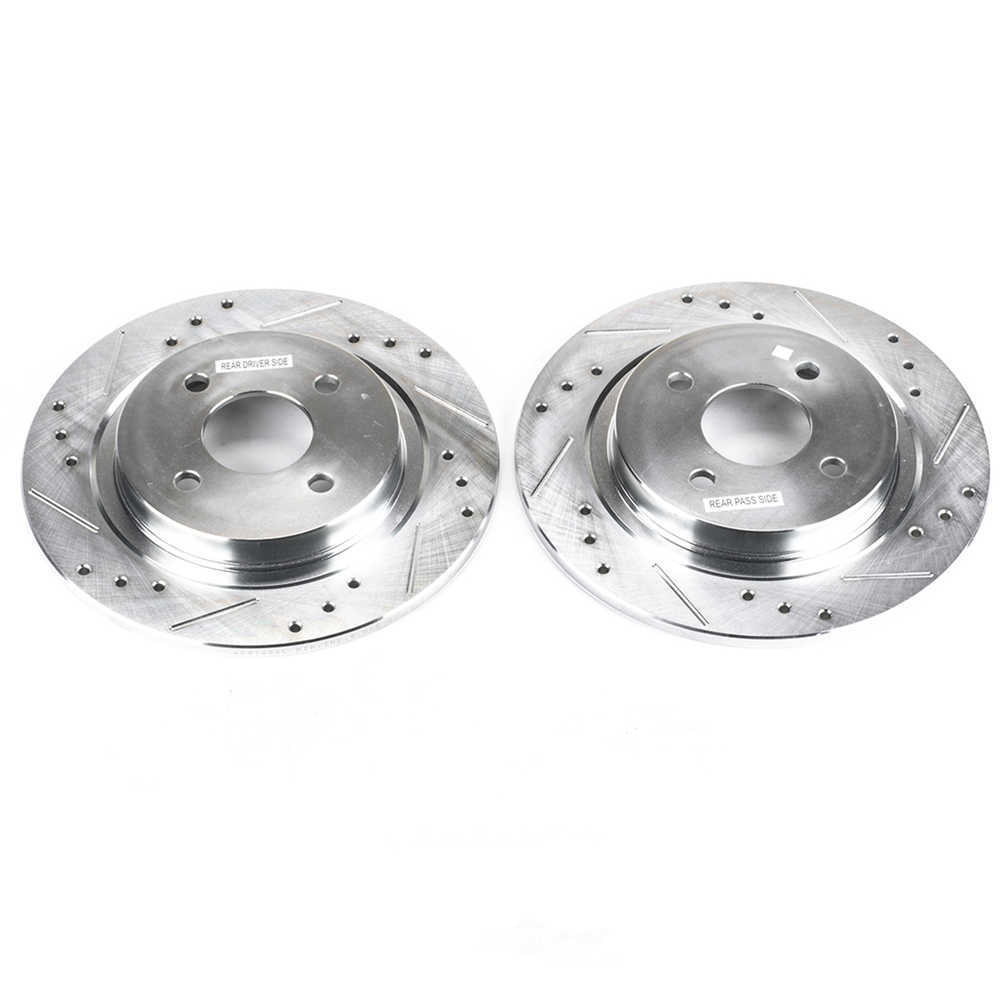 POWER STOP XPR - Power Stop - Rear Drilled, Slotted and Zinc Plated Brake Rotor Pair - Co - PWX AR8169XPR