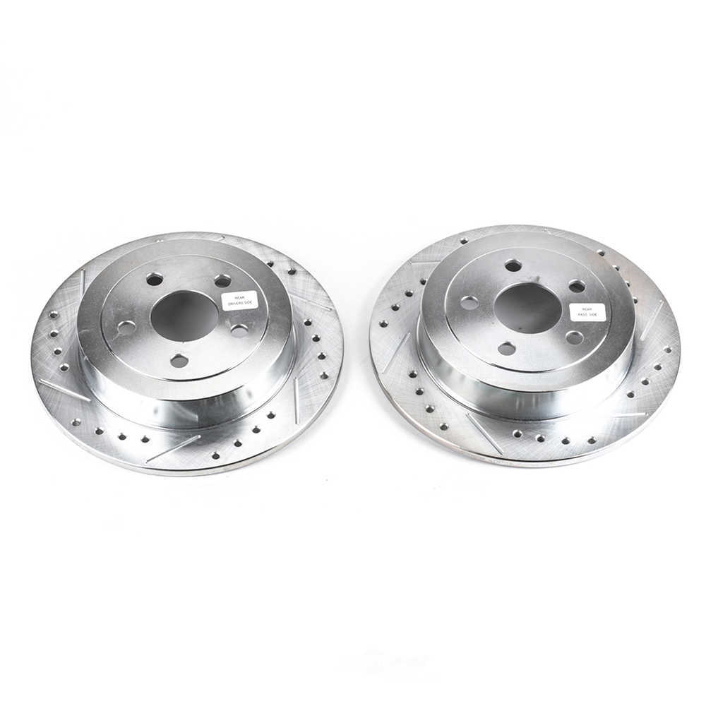 POWER STOP XPR - Power Stop - Rear Drilled, Slotted and Zinc Plated Brake Rotor Pair - Co - PWX AR8343XPR