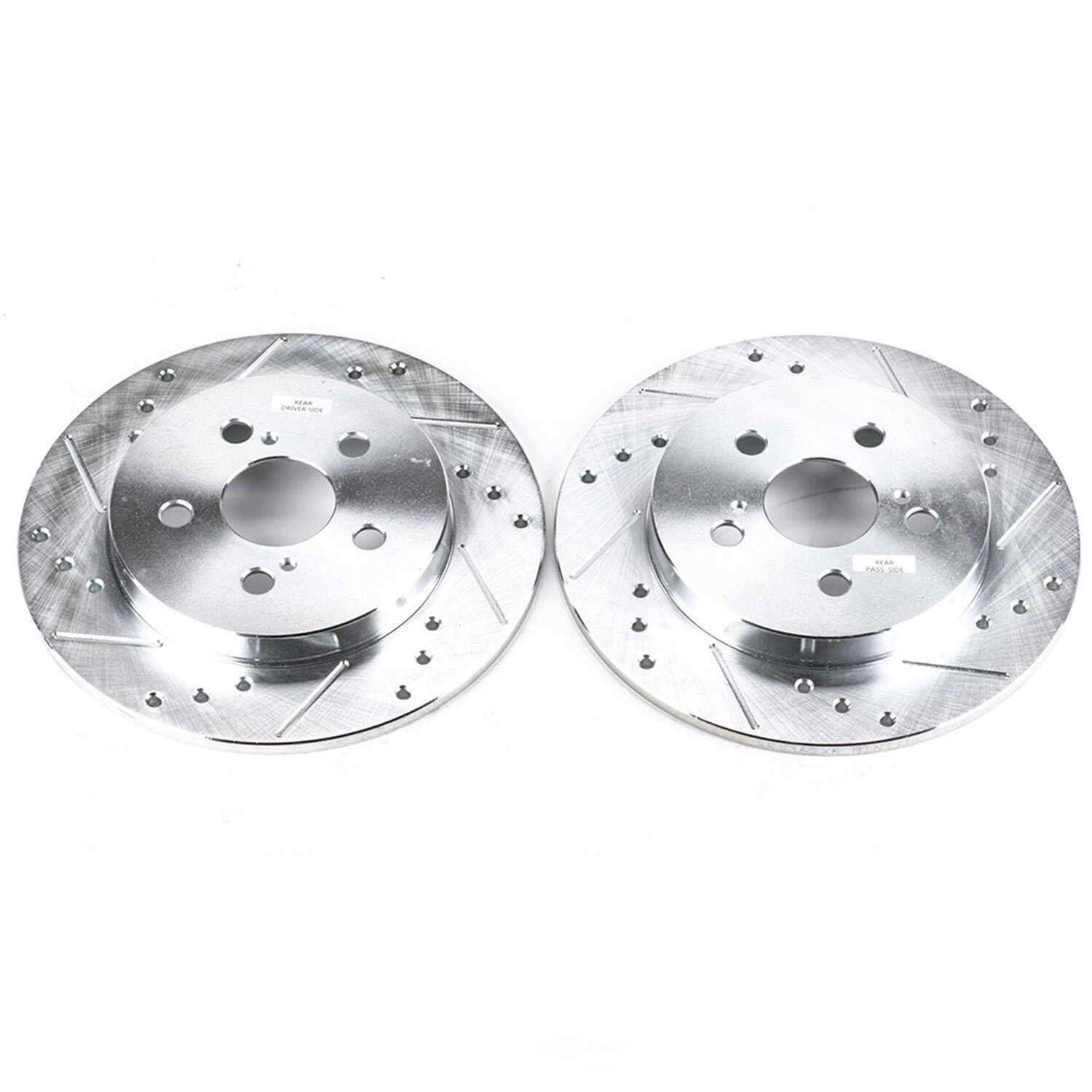 POWER STOP XPR - Power Stop - Rear Drilled, Slotted and Zinc Plated Brake Rotor Pair - Co - PWX JBR1362XPR