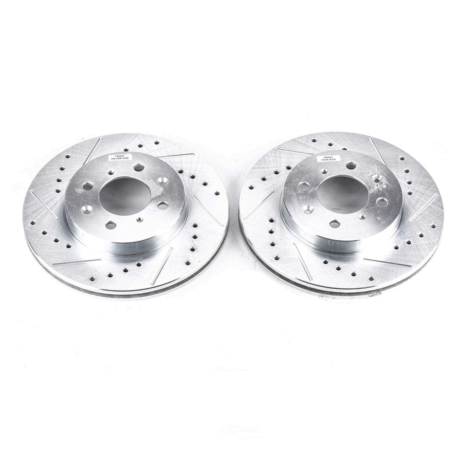 POWER STOP XPR - Power Stop - Front Drilled, Slotted and Zinc Plated Brake Rotor Pair - C (Front) - PWX JBR522XPR