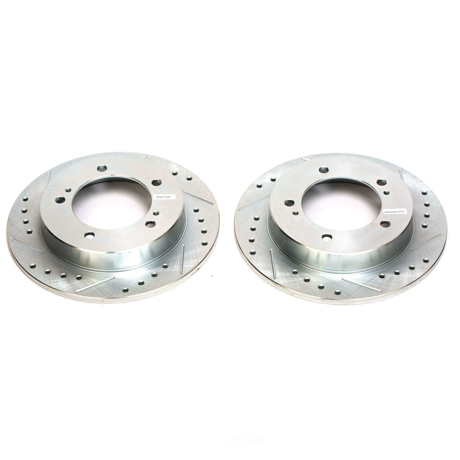 POWER STOP XPR - Power Stop - Front Drilled, Slotted and Zinc Plated Brake Rotor Pair - C (Front) - PWX JBR564XPR