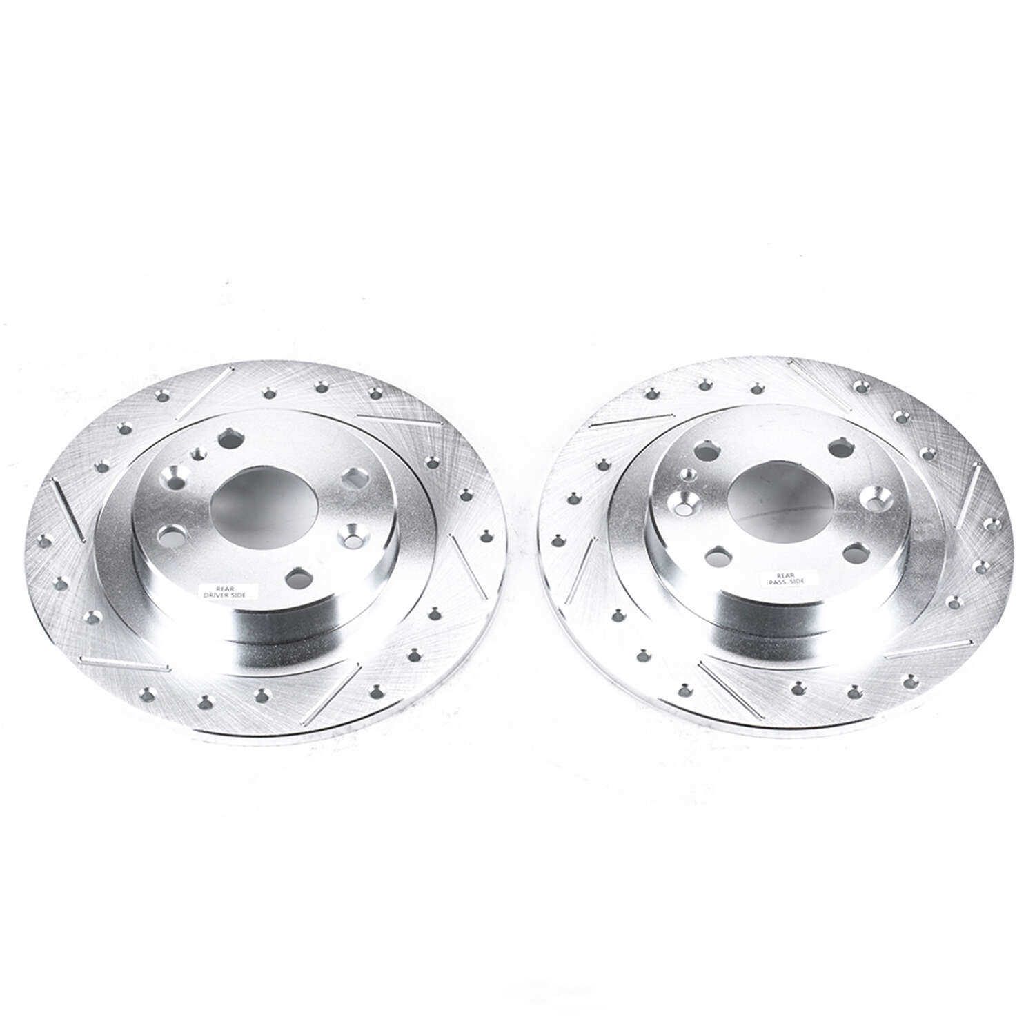 POWER STOP XPR - Power Stop - Rear Drilled, Slotted and Zinc Plated Brake Rotor Pair - Co - PWX JBR570XPR