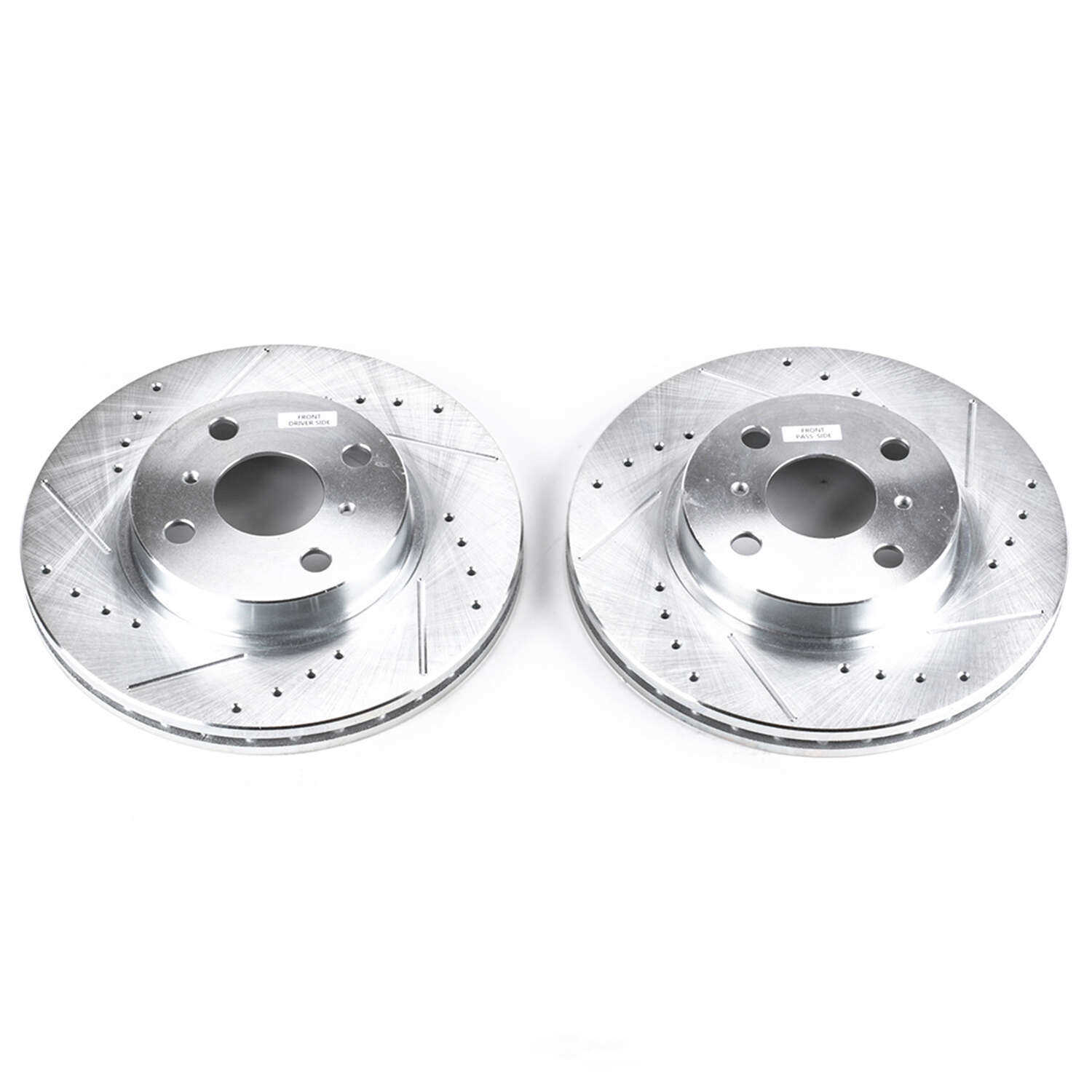 POWER STOP XPR - Power Stop - Front Drilled, Slotted and Zinc Plated Brake Rotor Pair - C - PWX JBR741XPR