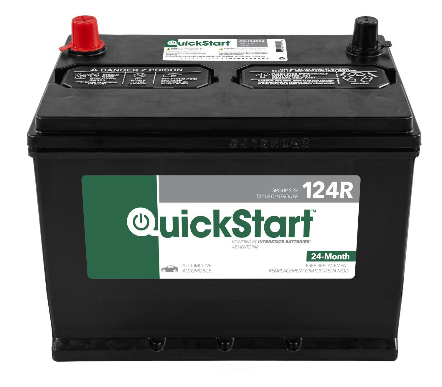 QUICKSTART BATTERIES QS124R24 — Batterie de véhicule