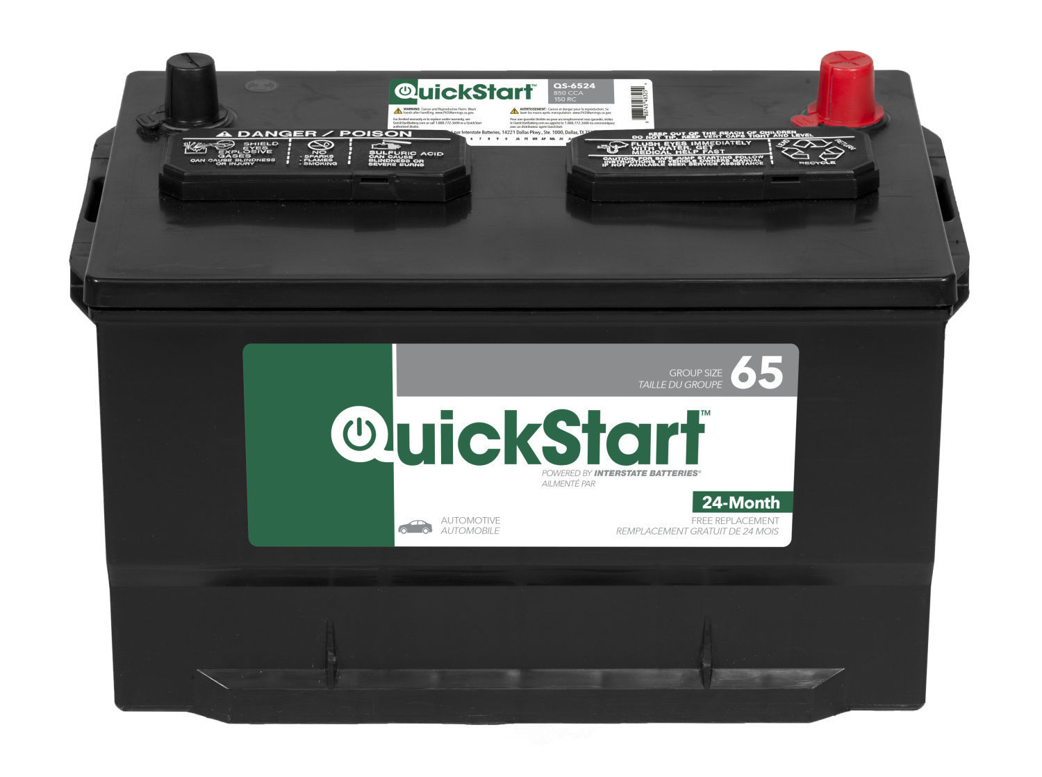 QUICKSTART BATTERIES QS6524 — Batterie de véhicule